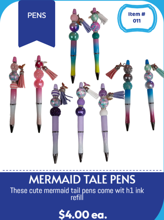 MERMAID FOCAL BEAD PENS