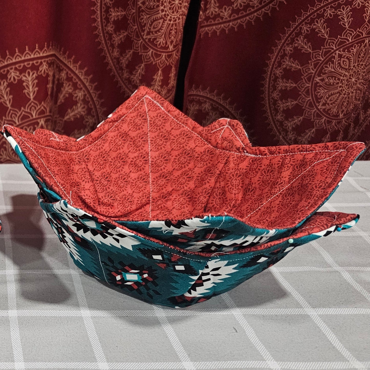 NATIVE/AZTEC (teal & red) COZY