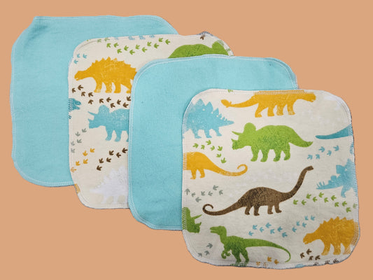 DINO TRACKS WASHCLOTHS (4PK)