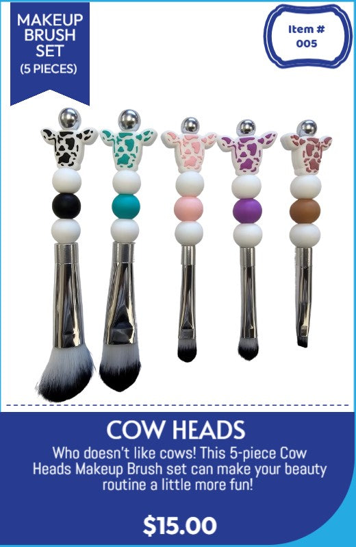 COW HEADS MAKEUP BRUSH SET