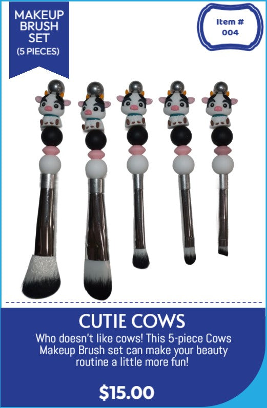 CUTIE COWS MAKEUP BRUSH SET