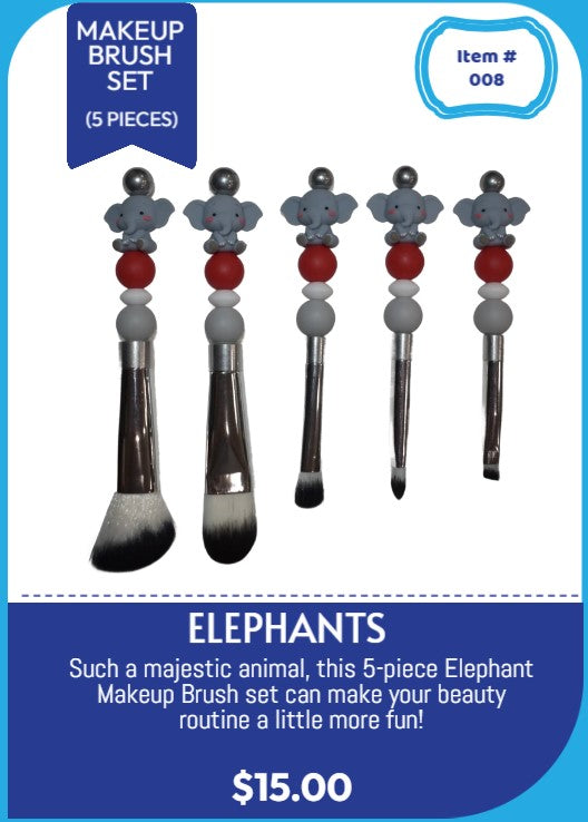ELEPHANTS MAKEUP BRUSH SET