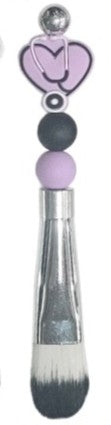 STETHESCOPE HEARTS MAKEUP BRUSH SET