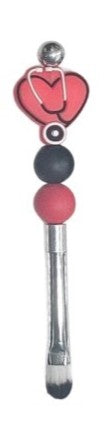 STETHESCOPE HEARTS MAKEUP BRUSH SET