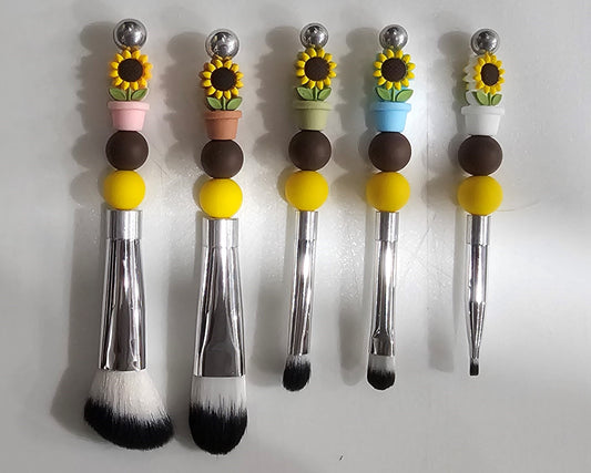 POTTED SUNFLOWERS MAKEUP BRUSH SET